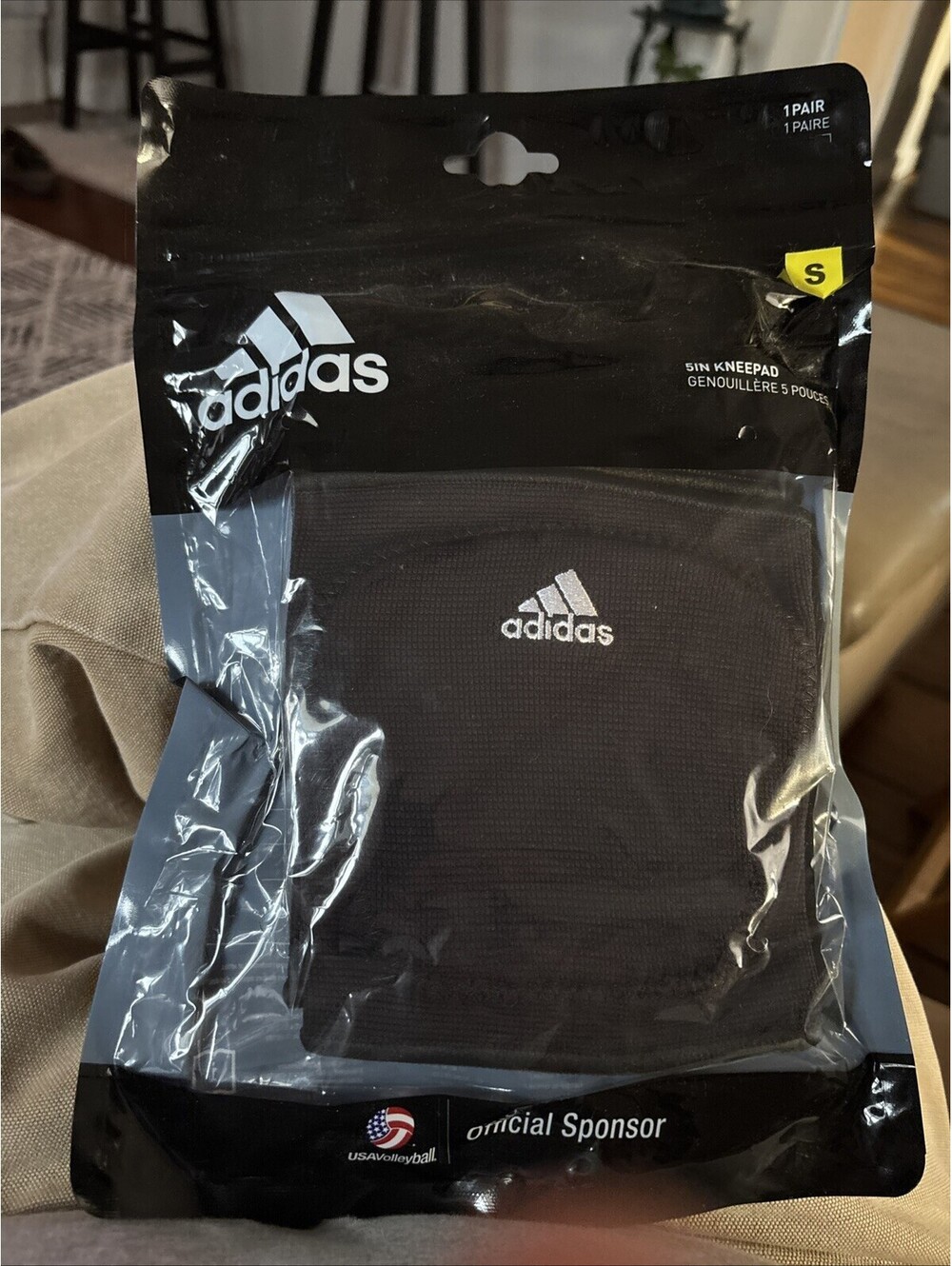 NEW Adidas Volleyball pair 5IN black KNEEPAD Small S98577